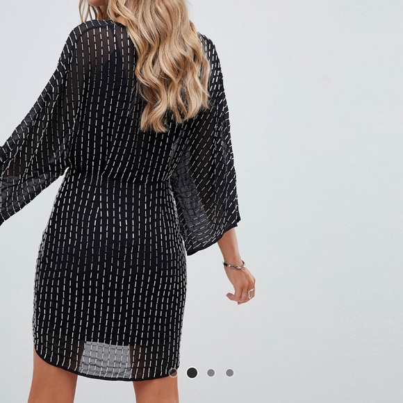 Mini Kimono Embellished Dress - Picture 3 of 4